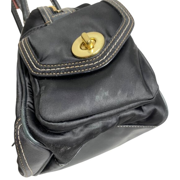 Vintage COACH Gallery Legacy Trainer Satchel 4453 Black/Gold + Hang Tag/Fob Y2K - Picture 14 of 15